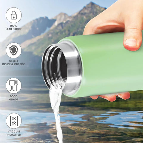 Milton Minimate Thermosteel Flask 300ml | Vacuum Insulated Stainless Steel Water Bottle | Leakproof Hot & Cold Flask for Office, School & Travel