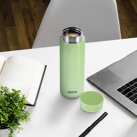 Milton Minimate Thermosteel Flask 300ml | Vacuum Insulated Stainless Steel Water Bottle | Leakproof Hot & Cold Flask for Office, School & Travel