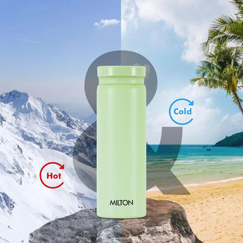 Milton Minimate Thermosteel Flask 300ml | Vacuum Insulated Stainless Steel Water Bottle | Leakproof Hot & Cold Flask for Office, School & Travel