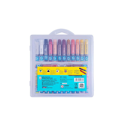 Apsara Oil Pastels 26 Shades with Free Scraping Tool | Smooth & Blendable Non-Toxic Oil Pastel Colours for Kids, Students & Artists | Plastic Storage Case