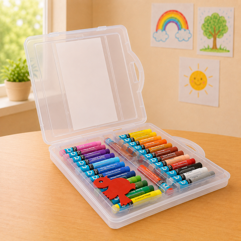 Apsara Oil Pastels 26 Shades with Free Scraping Tool | Smooth & Blendable Non-Toxic Oil Pastel Colours for Kids, Students & Artists | Plastic Storage Case