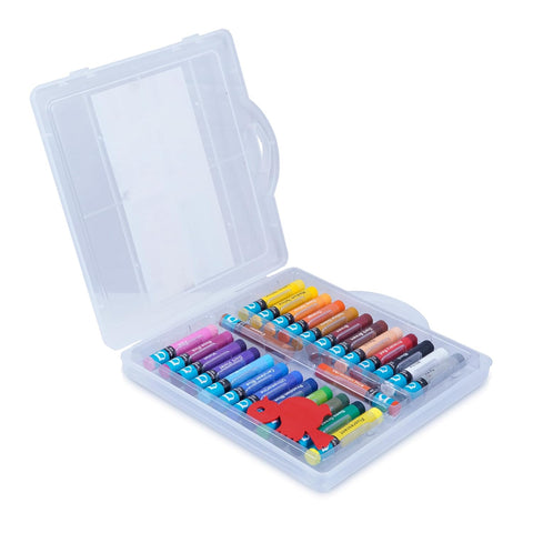 Apsara Oil Pastels 26 Shades with Free Scraping Tool | Smooth & Blendable Non-Toxic Oil Pastel Colours for Kids, Students & Artists | Plastic Storage Case