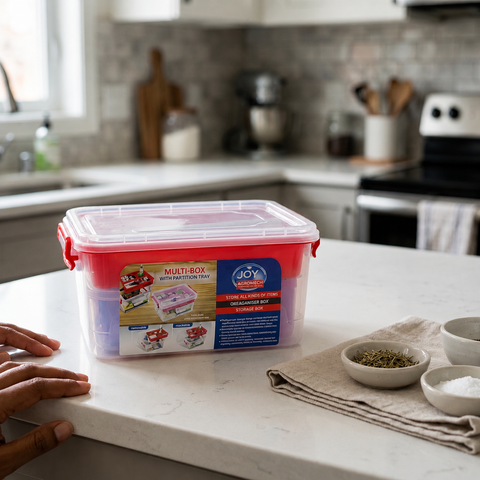 Joyo Multi Box 302 (3 Ltr) with Partition – Plastic Storage Container (4612)