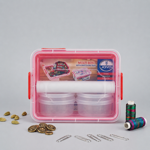 Joyo Multi Box 302 (3 Ltr) with Partition – Plastic Storage Container (4612)