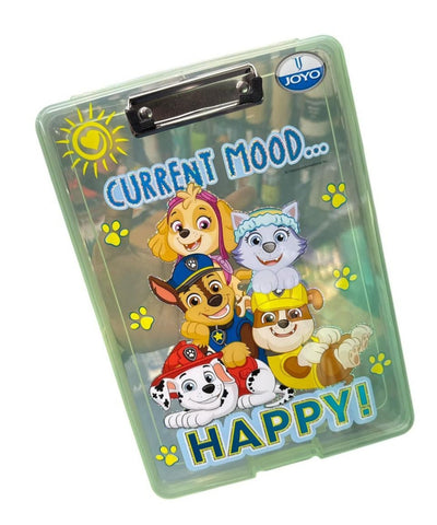 JOYO Clip Board with Storage Printed 6302 | A4 Plastic Clipboard File with Storage Compartment | Cartoon Printed Writing Board for Kids, Students & Office