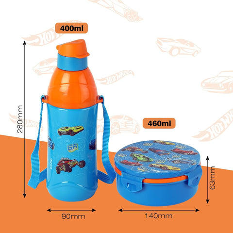 Kidzy Tiffy 2-Piece Gift Set | Kids Insulated Lunch Box & Water Bottle Combo | Leakproof Stainless Steel Tiffin with Carry Strap | School Gift Set for Boys & Girls