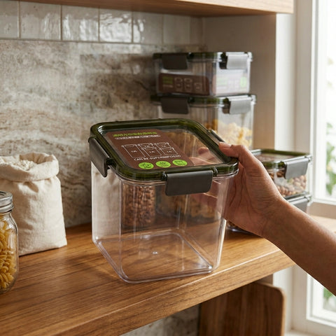 SM Q480-483 6202 Plastic Storage Jar – Multipurpose Kitchen Container