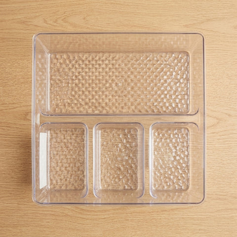 NHS Storage Box TY-6407 L – 4 Grid Plastic Organizer for Multipurpose Storage