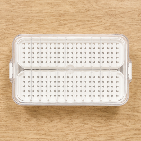 NHS Storage Box TY-6410 S – 2 Grid Plastic Organizer for Multipurpose Storage