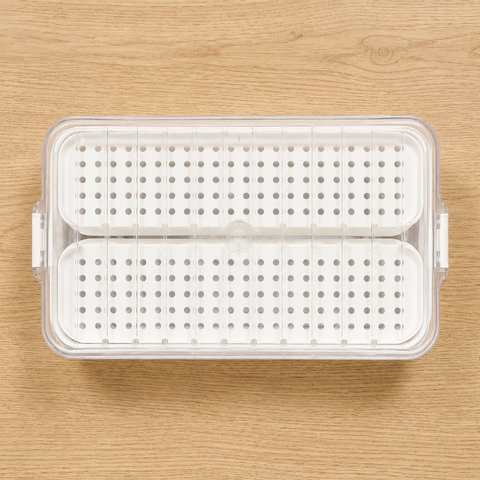 NHS Storage Box TY-6410 S – 2 Grid Plastic Organizer for Multipurpose Storage