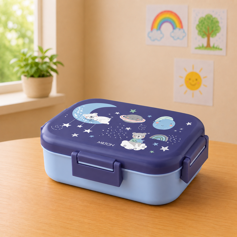 Milton Hugo Inner Steel Tiffin Box | Stainless Steel Leakproof Lunch Box with Insulated Outer Body | Food Storage Container for Office, School & Travel