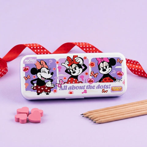 JOYFUL FRAMES Kids Pencil Box | Cartoon Printed Plastic Pencil Case with Secure Lock | Multipurpose Stationery Storage Box for School Boys & Girls