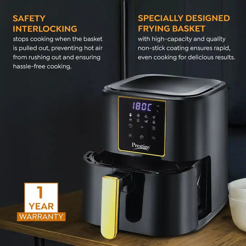 Prestige Nutrifry Digital Air Fryer 4.5L - Healthy Oil-Free Cooking