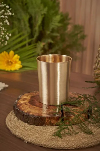 Kansyam Pipe Bronze Glass | Handmade Kansa Tumbler | Bronze Utensils for Ayurvedic Benefits | Kansa Utensils for Gifting Purpose