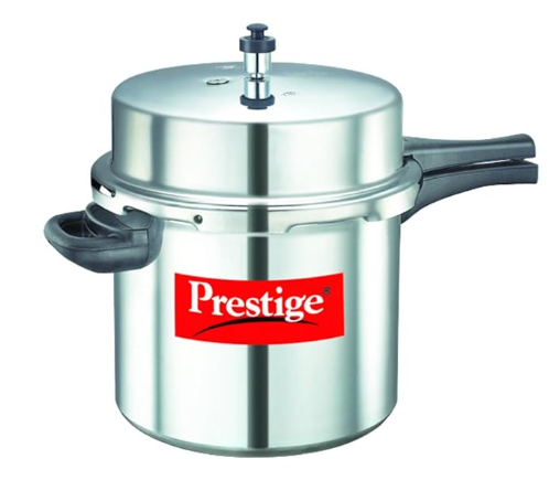 Prestige Deluxe Alpha Svachh Stainless Steel Pressure Cooker 10L – Induction Compatible with Spillage Control