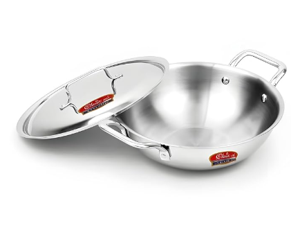 SOLITAIRE TRIPLY KADAI W/LID 22CM