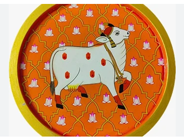 FAH 5109 MEENA COW PLATE 8"