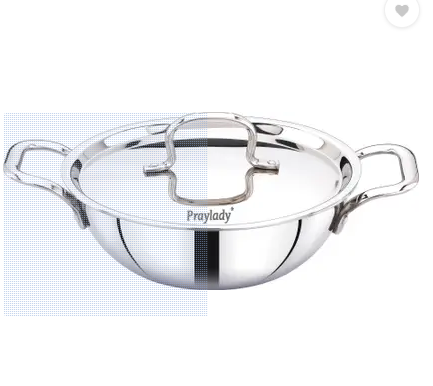 PRAYLADY-51390 26CM TRI PLUS+TRIPLY KADAI W/L 3.2L