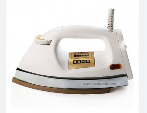 Usha 3710 EI 1000W Dry Iron with Teflon Coating - Off White