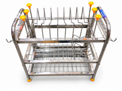 Agromech Pipe Stand 18x18 - Heavy Duty Stainless Steel Stand
