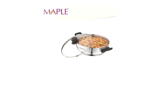 Maple Trillium Tri-Ply Stainless Steel Kadhai 26cm (72TP008)