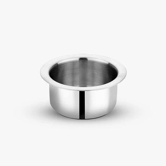 Solitaire 10271 Triply Langdi 24cm with Lid - Induction Base, Silver