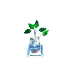 Silver Plated Tulasi Plant for Home Pooja and Gift Decorative Showpiece (Metal, Silver)
