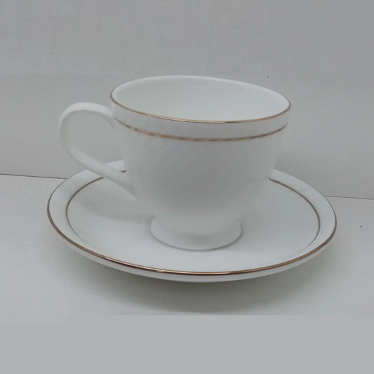 The Diamond cup and saucer set (SET OF 6 PIECES I.E. 6 CUPS + 6 SAUCER)