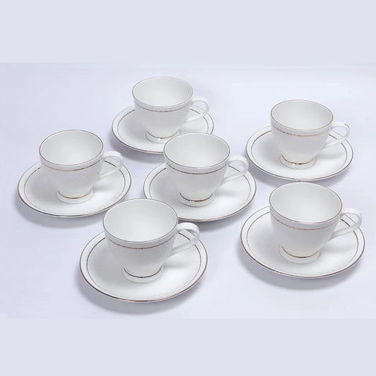 The Diamond cup and saucer set (SET OF 6 PIECES I.E. 6 CUPS + 6 SAUCER)