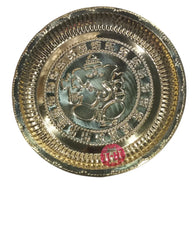 Brass Aarti Plate for Pooja – Traditional Brass Puja Thali for Rituals & Festival Ceremonies