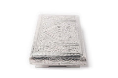 SILVER PITA 4X6 | Pooja Chowki in  Design for Home & Temple |  White Metal Peeta (Silver)