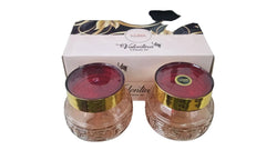 Richcraft Valentina Glass Jar Set with Lids | 2-Piece Transparent Storage Containers for Kitchen & Home