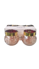 Richcraft Valentina Glass Jar Set with Lids | 2-Piece Transparent Storage Containers for Kitchen & Home