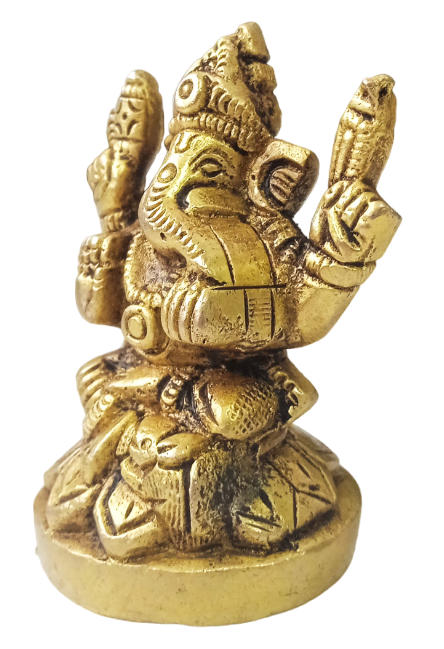 Ganesh Murti in Brass | Lord Ganesha Brass Statue | Hindu God Ganesh Ganpati Sitting Idol Sculpture