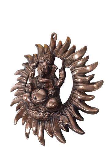 Surya Ganesh Wall Hanging | Lord Ganesha Wall Decor - For Puja, Home & Entrance |Religoius Wall Art for Living Room