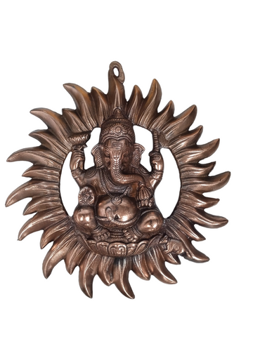 Surya Ganesh Wall Hanging | Lord Ganesha Wall Decor - For Puja, Home & Entrance |Religoius Wall Art for Living Room