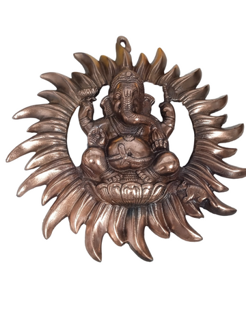 Surya Ganesh Wall Hanging | Lord Ganesha Wall Decor - For Puja, Home & Entrance |Religoius Wall Art for Living Room