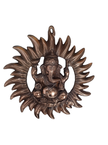 Surya Ganesh Wall Hanging | Lord Ganesha Wall Decor - For Puja, Home & Entrance |Religoius Wall Art for Living Room