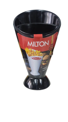 Milton French Fry Holder and Ketchup Cups Set 2 in 1 | French Fry Cone Dipping Cups for French Fries and Veggies | Fries Cup with Dipping Container French Fries Holder, Potato Chips Cup for Home Restaurant