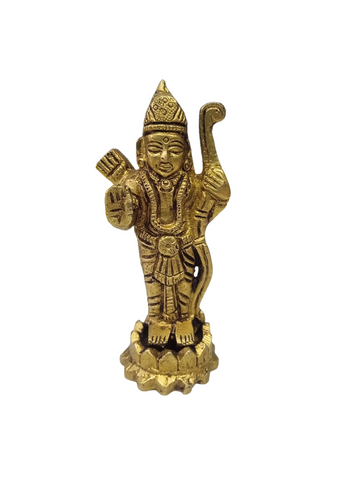 Brass Metal Statue of Hindu God Shri Ram Chandra with Intricate Carving Work India | Brass Ram Idol/Murti for Pooja | Ram Darbar Statue Set for Home Temple | Lord Ram Religious Idol Murti