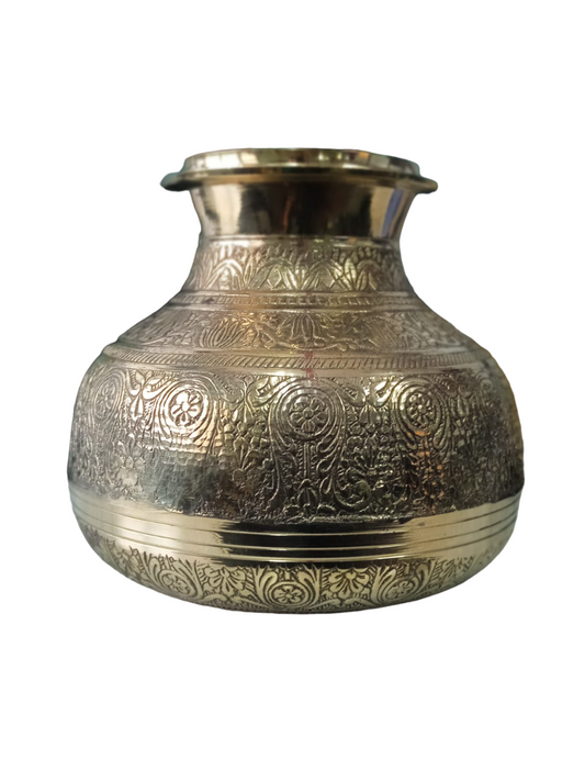 Brass Ghada Or Water Pot Used For Decoration |Traditional Brass Utensil Kudam | Ghada | Water Pot | Pooja Kalash For Ceremonies | Theertha Kudam | Kumbha | Handi