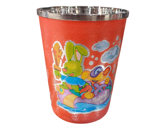 Stainless Steel Colorful Ringing Glass for Kids – Medium Size Fun Drinking Cup