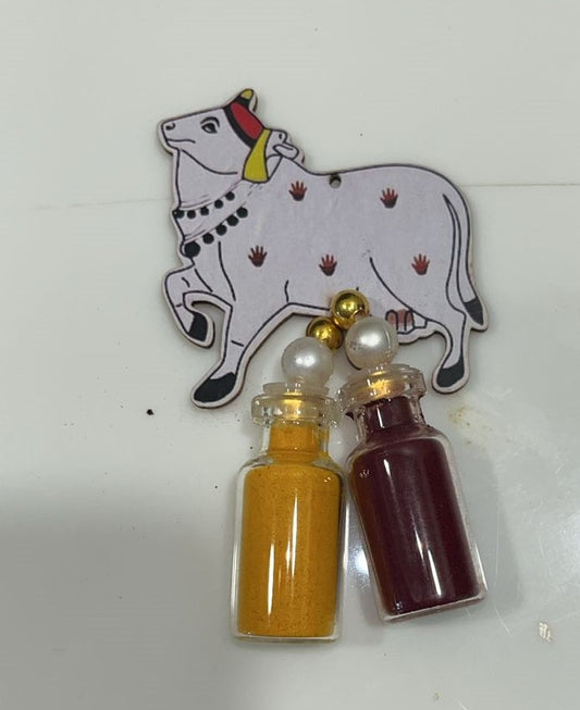 Sri Rudra Kalash Haldi Kumkum Holder | Traditional Pooja Accessory for Rituals & Festivals