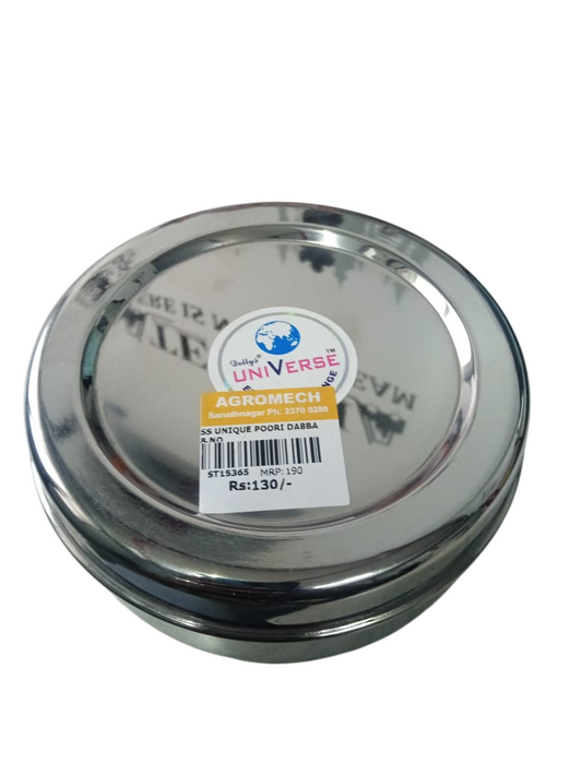 Stainless Steel Katordan, Poori Dabba, Chapati Pot Idli Box Canister | Stainless Steel Multipurpose Lunch Box/Dabba Food Storage Container