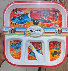 Nayasa Kids Partition Plate - BPA Free Divided Dinnerware Tray