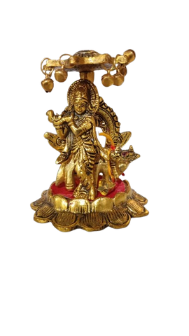 Krishna Idol Murti with Cow Statue Handicraft Idol for Temple/Home/Office/Home Decoration/Worshiping/Gifting Purpose Item