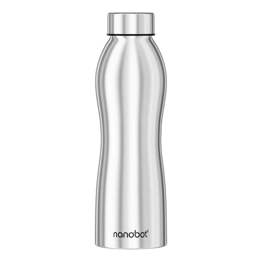 Nanobot Stainless Steel 1000ML Watter Bottle (ACE) 1000 ml Bottle  (Silver, Steel)