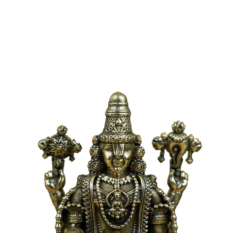 Brass Tirupati Balaji Idol with Garuda Base | 6 inch