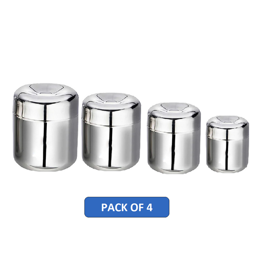 semora stainless steel apple container pack of 4