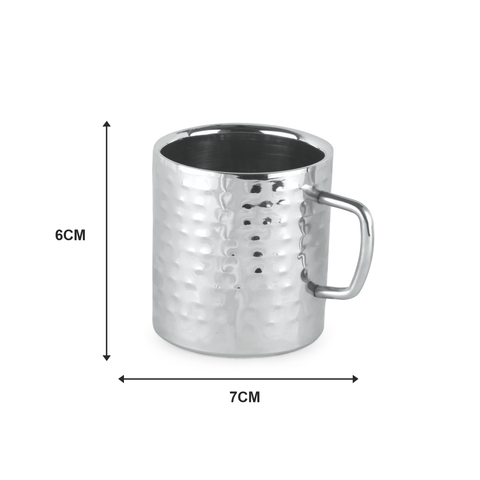 SEMORA Pearl Tea & Coffee Mug (Double Wall Stainless Steel Pack Of 6)